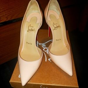 Blush pink louboutin pumps